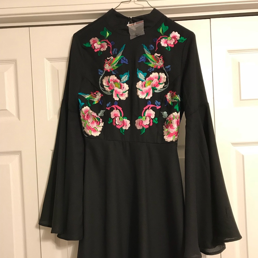 NWT ASOS Embroidered Dress